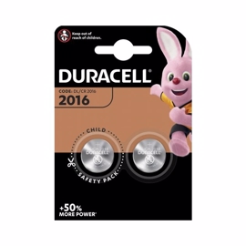 CR2016 Duracell 3V Lithiumbatteri (2-pakke)